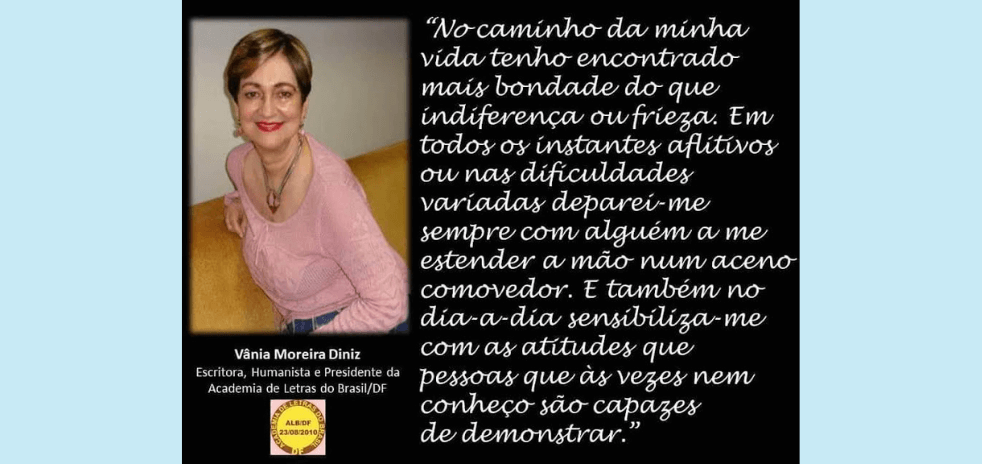Vânia Moreira Diniz presidente da academia de letras do Brasil
